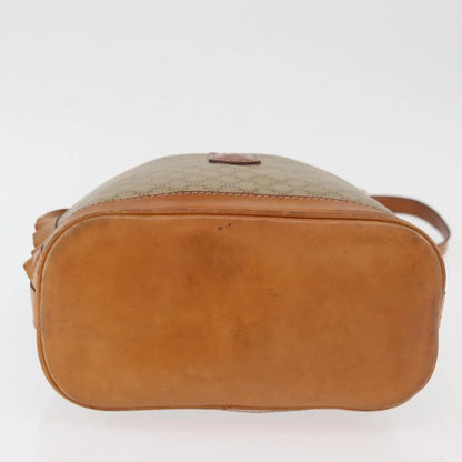 Celine Drawstring Bucket Triomphe Coated Canvas, Beige, Canvas, Handbag