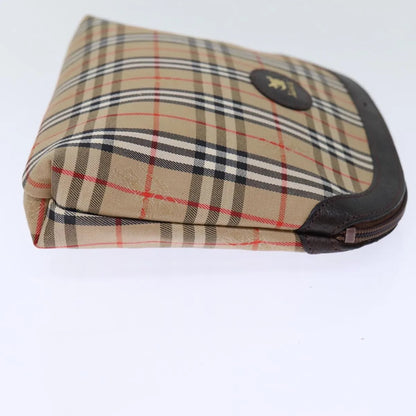 Burberry Nova check Pochette Canvas, Beige, Canvas, Clutch