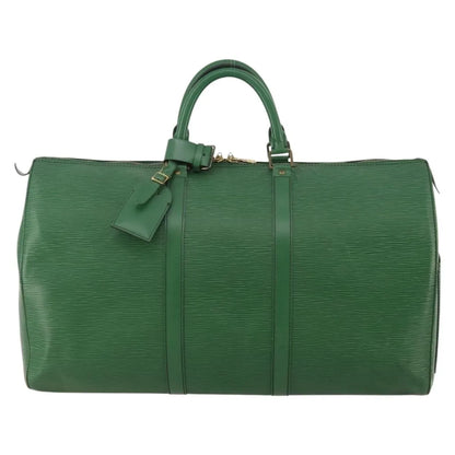 Louis Vuitton Keepall Epi Leather, Green, Leather, Travel Bag