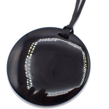 Hermes Necklace Buffalo Horn and Lacquer, Blue, Horn, Necklace