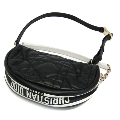 Christian Dior Vibe Hobo Cannage Quilt Lambskin, Black, Leather, Handbag