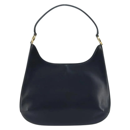 Salvatore Ferragamo Gancini Leather, Navy, Leather, Handbag