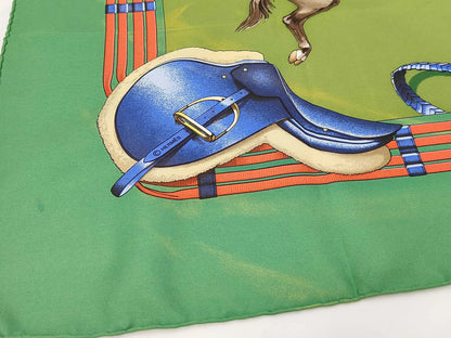 Hermes Carré 90 Silk multicolor, Green, Silk, Scarf