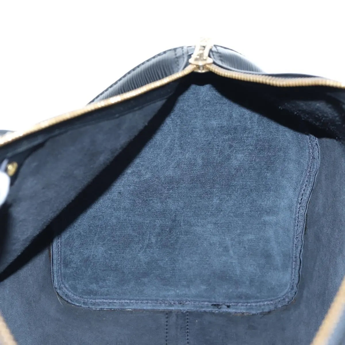 Louis Vuitton Keepall Epi, Black, Leather, Travel Bag