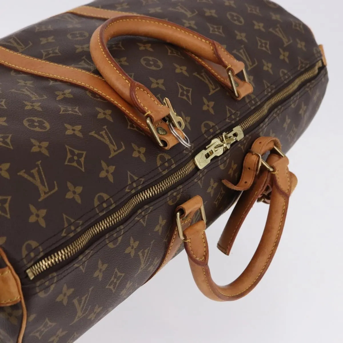 Louis Vuitton Keepall Bandoulière Monogram, Brown, Canvas, Travel Bag