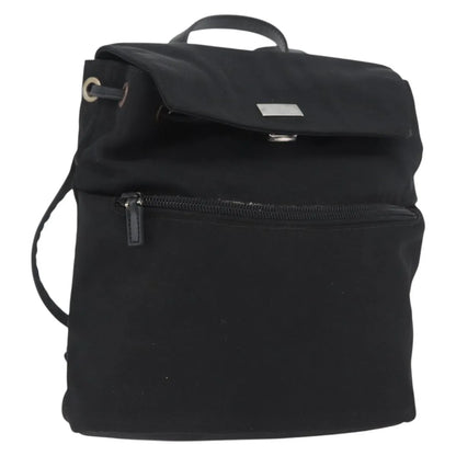 Gucci Vintage Flap Nylon, Black, Nylon, Backpack
