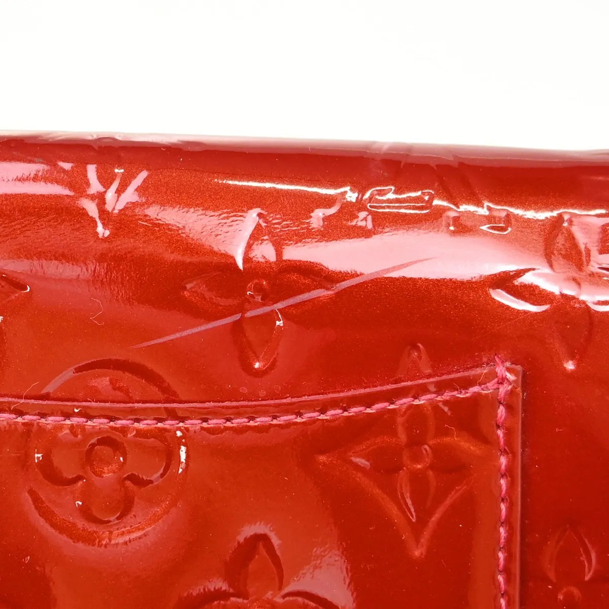 Louis Vuitton Rossmore Monogram Vernis, Red, Patent Leather, Shoulder Bag