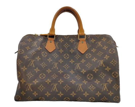 Louis Vuitton Speedy Monogram Canvas, Brown, Canvas, Handbag