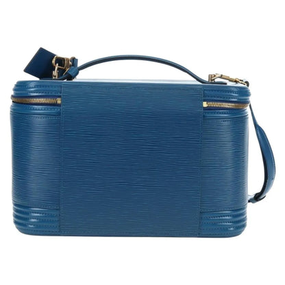 Louis Vuitton Nice Train Case Epi Leather, Blue, Leather, Handbag