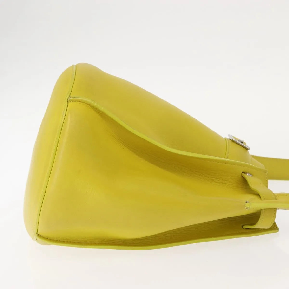 Celine Long Strap Big Bag Bucket Leather, Yellow, Leather, Handbag