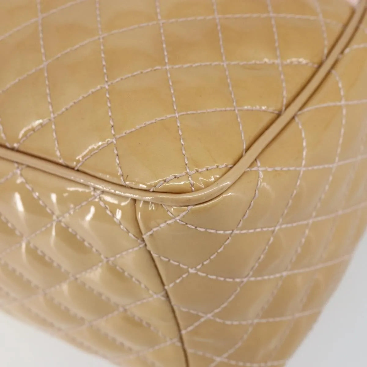 Salvatore Ferragamo Vala Patent leather, Beige, Patent Leather, Handbag