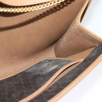 Christian Dior Vintage Honeycomb chain Canvas, Black, Canvas, Shoulder Bag