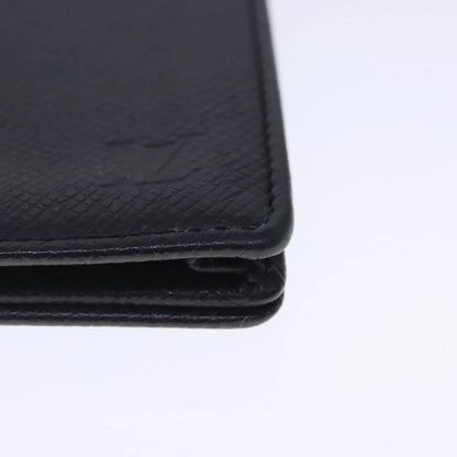 Louis Vuitton Porte Cartes Taiga Leather, Gray, Leather, Wallet