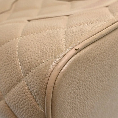 Chanel Medallion Tote Quilted Caviar, Beige, Leather, Tote Bag