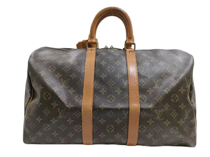 Louis Vuitton Keepall Monogram Canvas, Brown, Canvas, Travel Bag