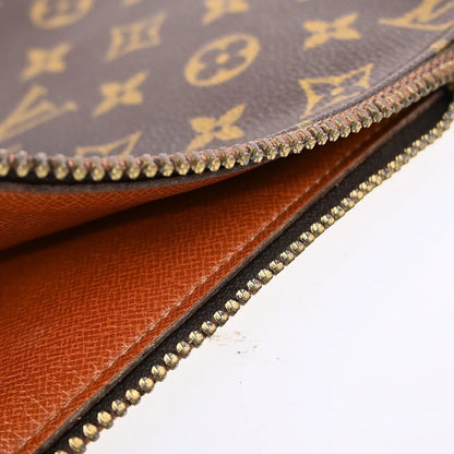 Louis Vuitton Poche Documents Monogram Canvas, Brown, Canvas, Clutch