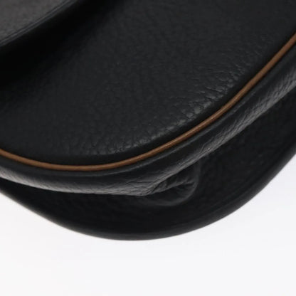 Christian Dior Vintage CD Flap Leather, Black, Leather, Shoulder Bag