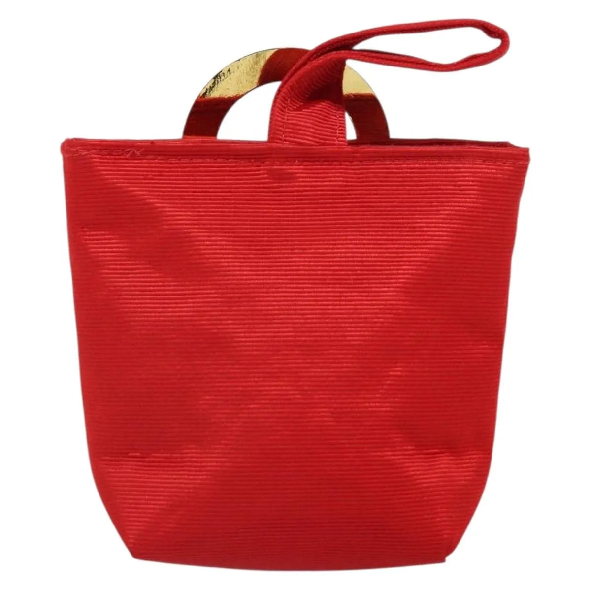 Celine Circle Logo Nylon, Red, Nylon, Clutch