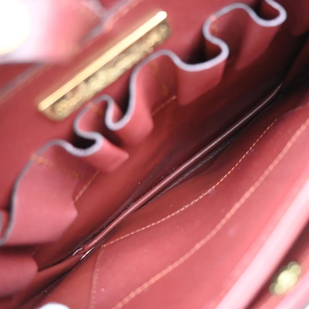 Cartier Must de Cartier Leather, Red, Leather, Shoulder Bag