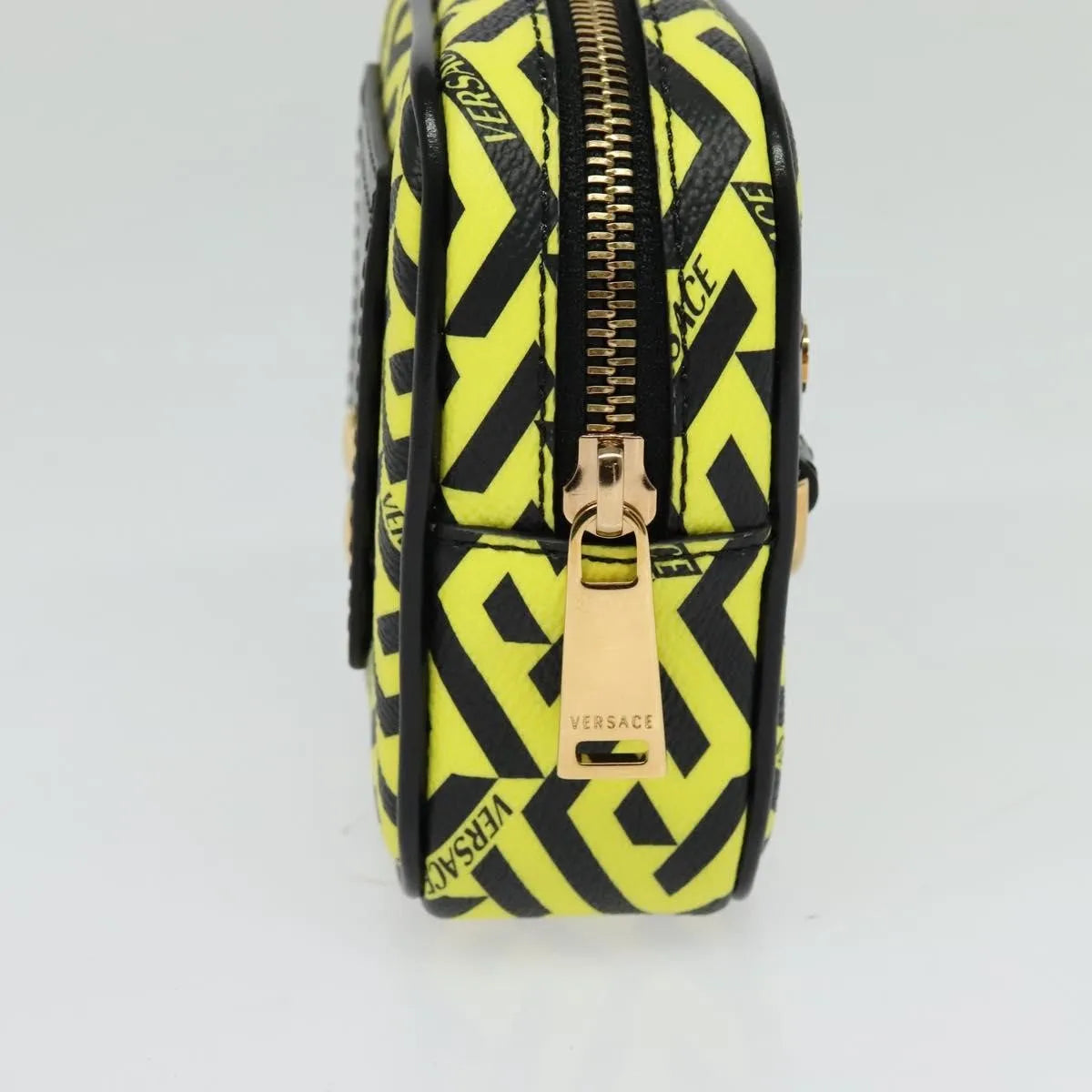 Versace Vintage Clutch Leather, Yellow, PVC, Clutch