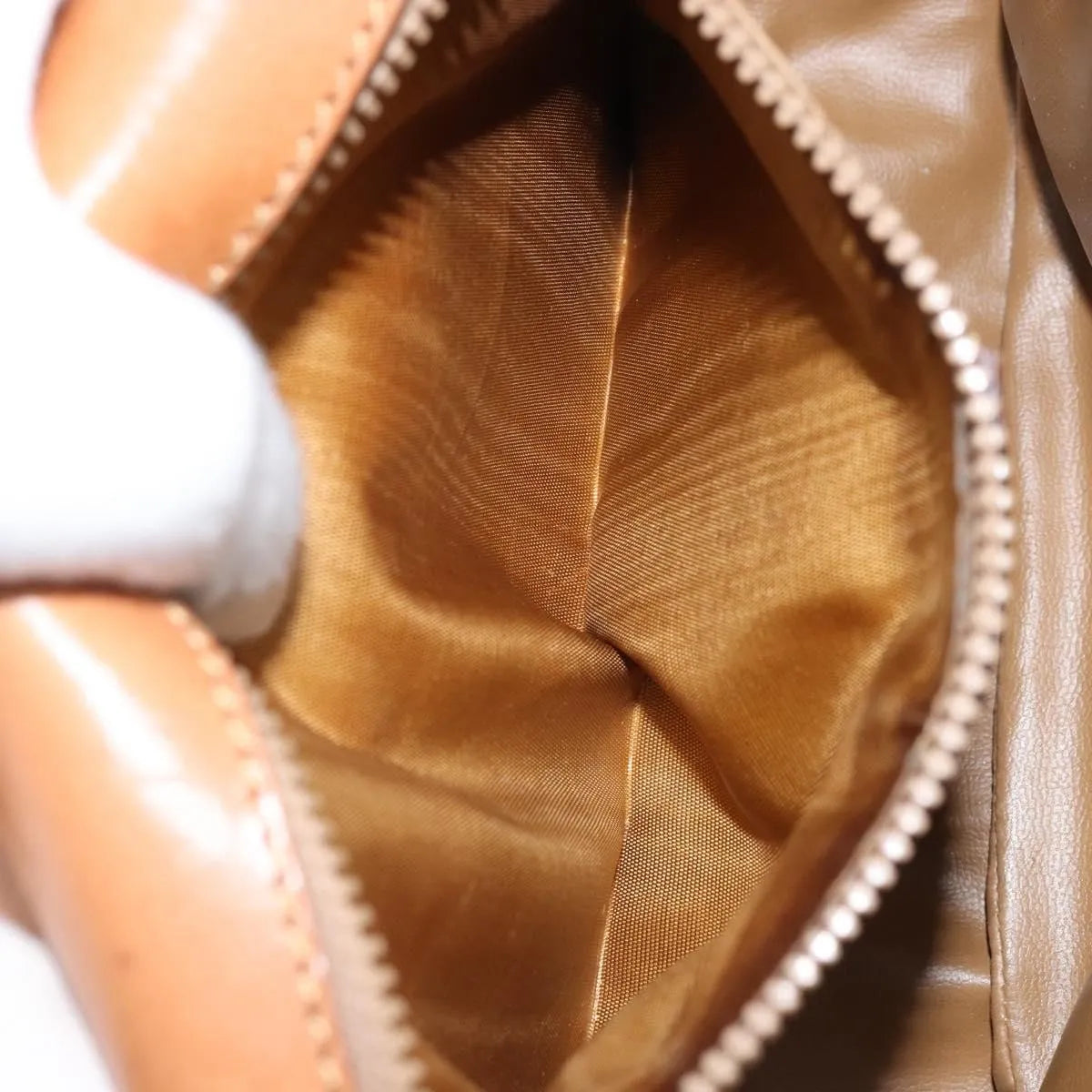 Celine Vintage Macadam Canvas and Leather, Beige, Canvas, Shoulder Bag