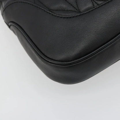 Gucci Vintage Jackie Shoulder Canvas and Leather, Black, Leather, Handbag