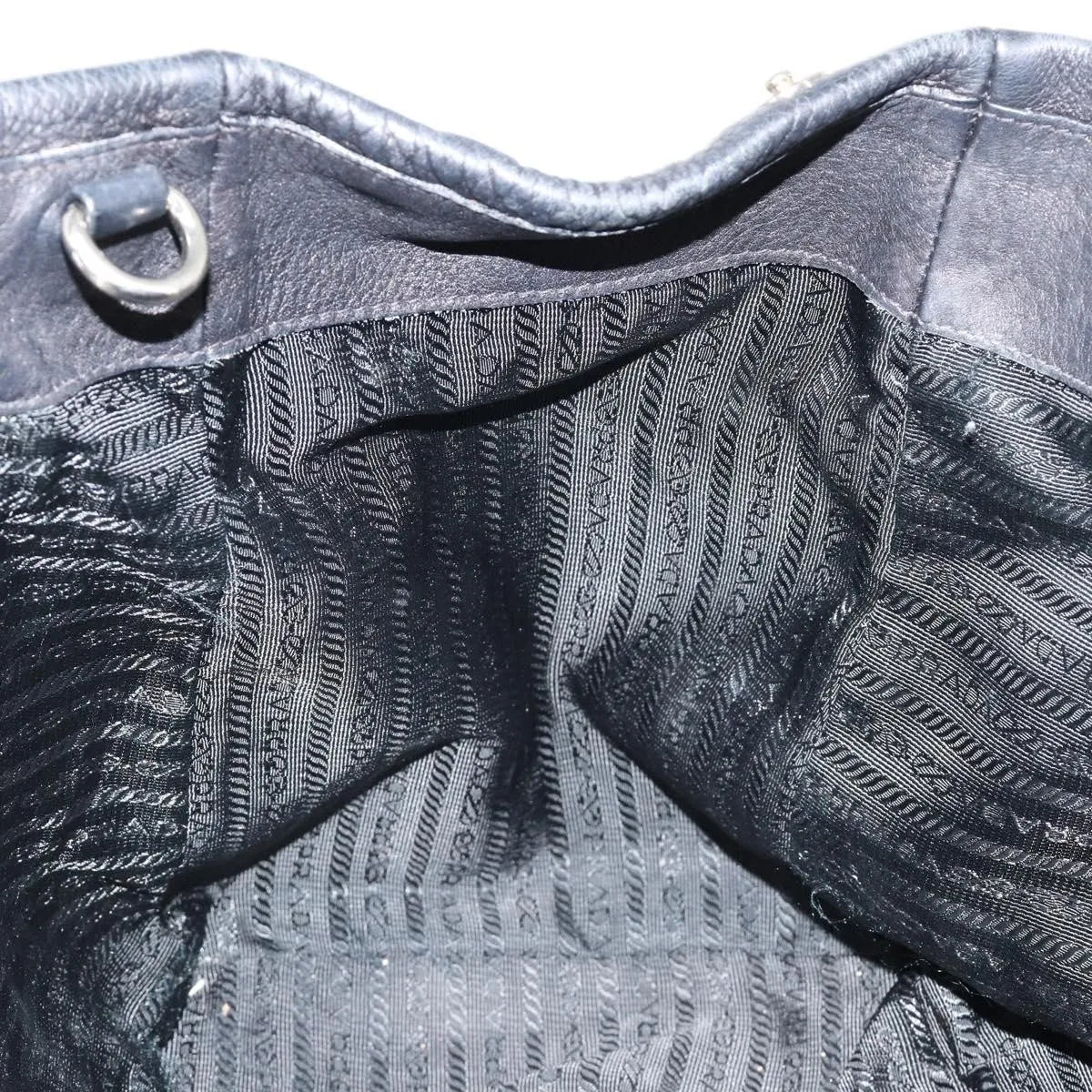 Prada Top Handle Tote Leather, Black, Leather, Tote Bag
