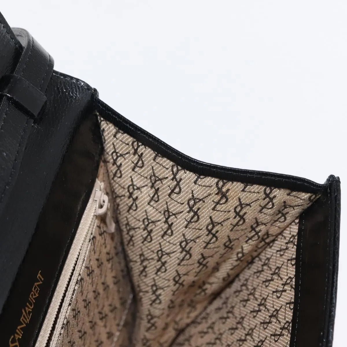 Saint Laurent Vintage Leather, Black, Leather, Shoulder Bag