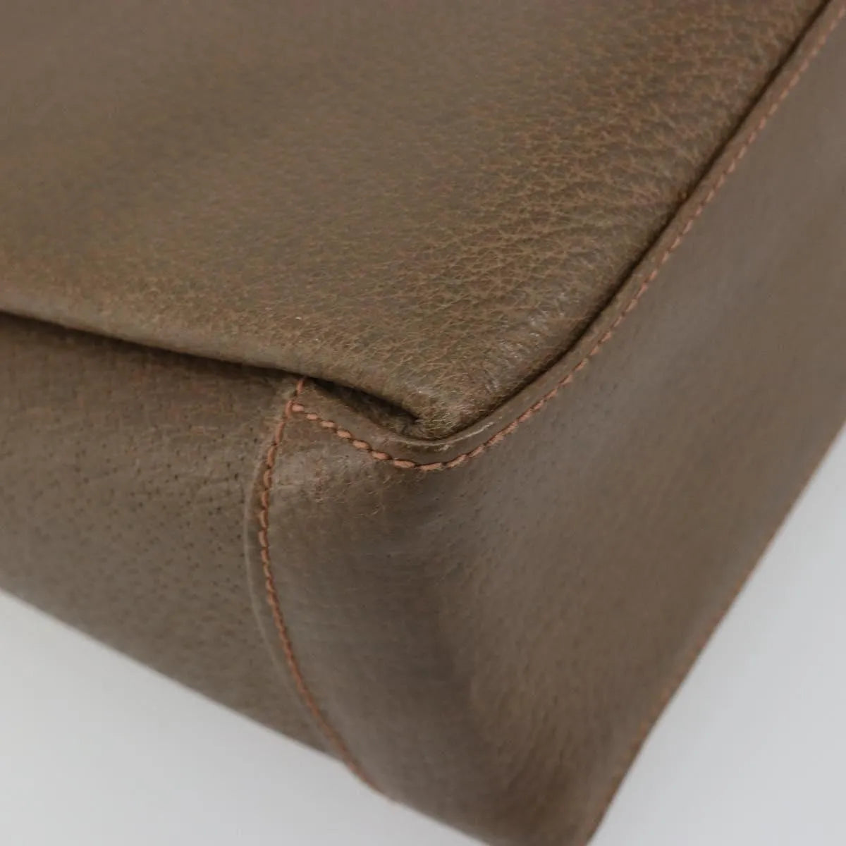 Gucci Vintage Convertible Box Leather, Brown, Leather, Handbag