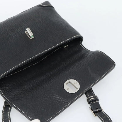 Tiffany & Co. Vintage Leather, Black, Leather, Shoulder Bag
