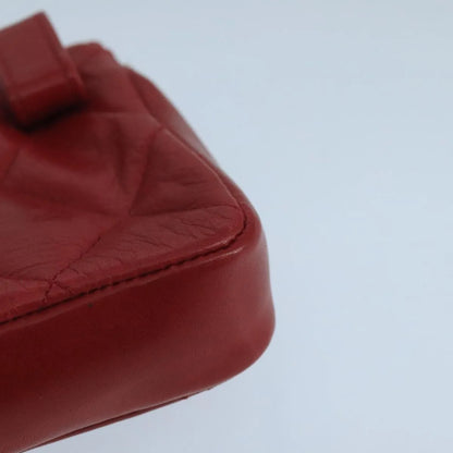 Chanel Vintage CC Flap Waist Quilted Leather, Red, Leather, Clutch