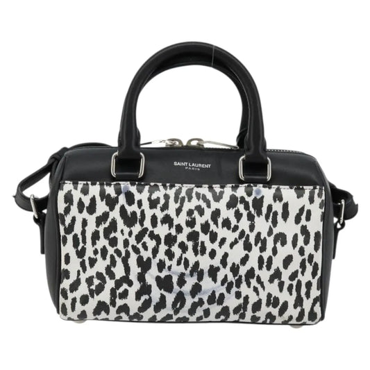 Saint Laurent Classic Baby Duffle Printed Leather, Black, Leather, Handbag