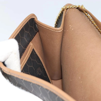 Christian Dior Vintage Honeycomb chain Canvas, Black, Canvas, Shoulder Bag