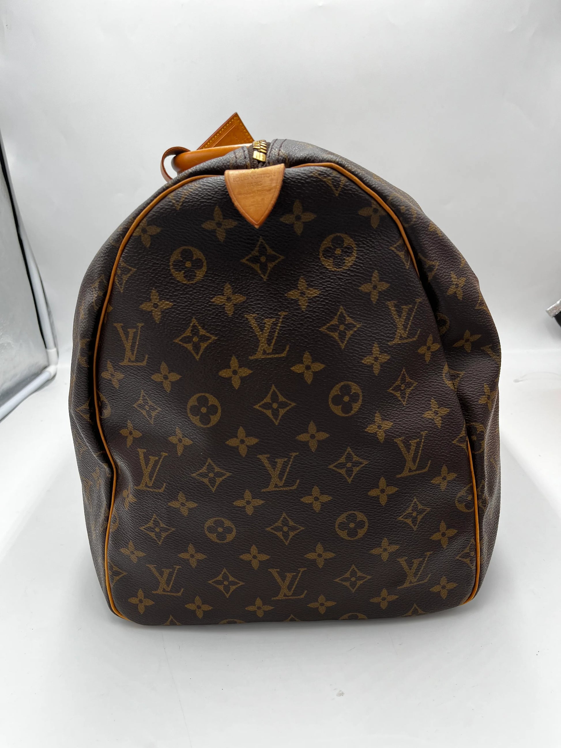 Louis Vuitton Keepall Monogram Canvas with LV Friends Patch, Brown, Canvas, Travel Bag