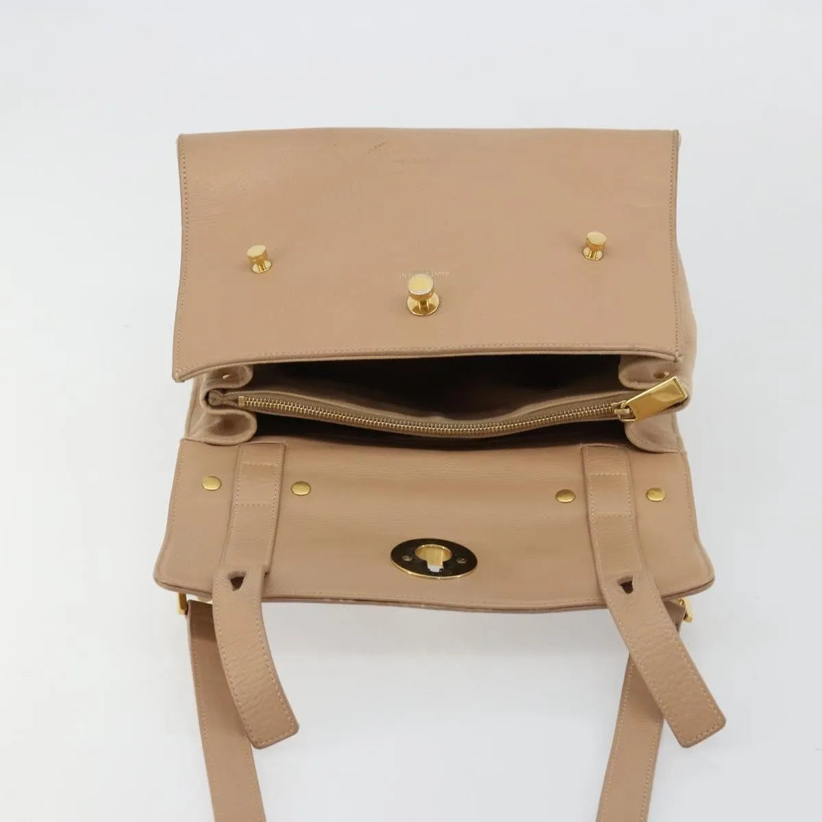 Saint Laurent Muse Two Leather, Beige, Leather, Handbag