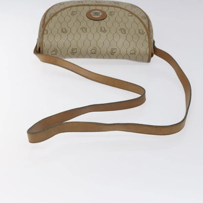 Christian Dior Vintage Honeycomb Canvas, Beige, Canvas, Shoulder Bag