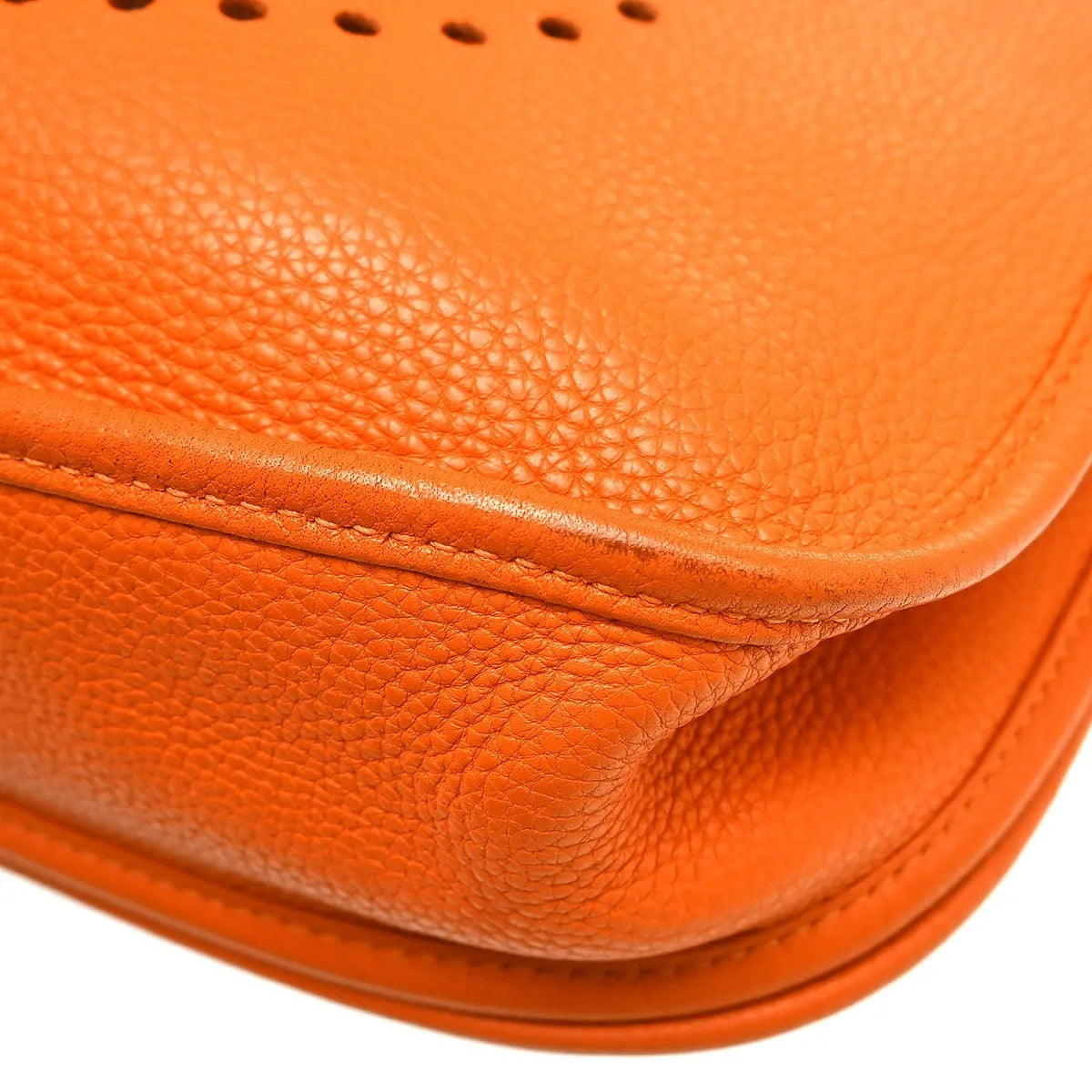 Hermes Evelyne Bag Gen III Clemence, Orange, Leather, Shoulder Bag