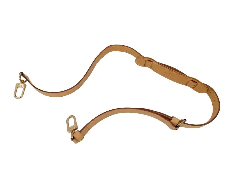 Louis Vuitton Adjustable shoulder strap leather, Beige, Leather, Straps