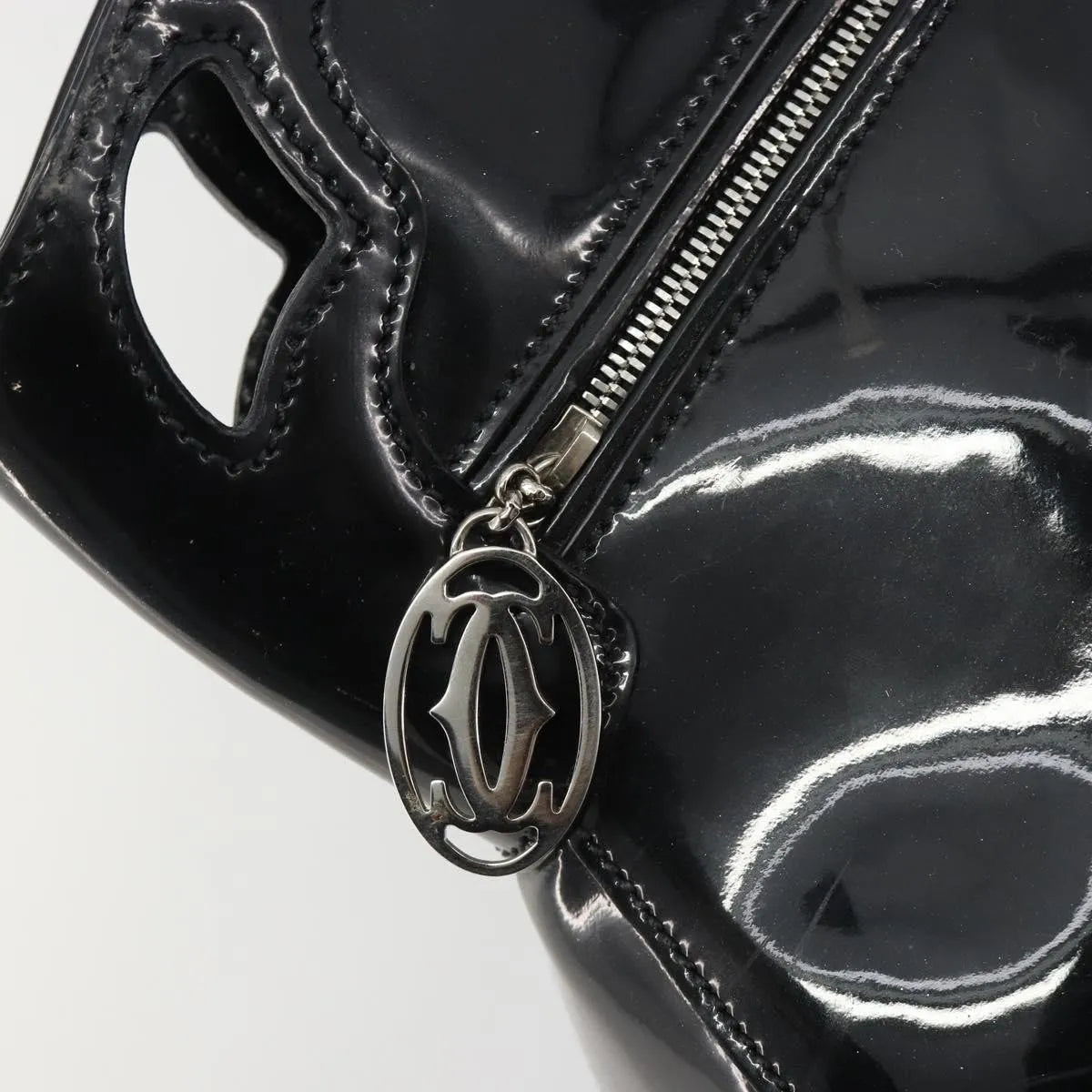 Cartier Marcello Patent leather, Black, Patent Leather, Handbag