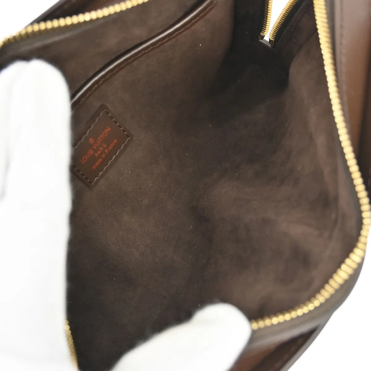 Louis Vuitton Pochette Saint Louis Damier, Brown, Canvas, Clutch