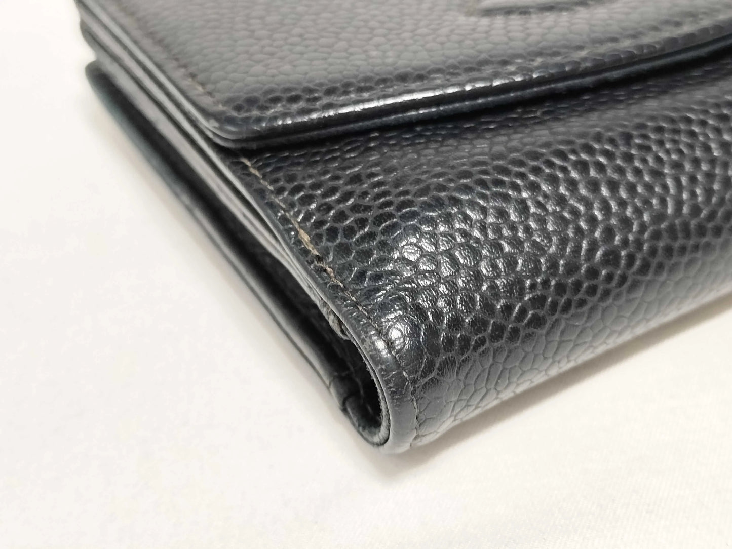 Chanel Timeless CC Bifold Wallet Caviar, Black, Leather, Wallet