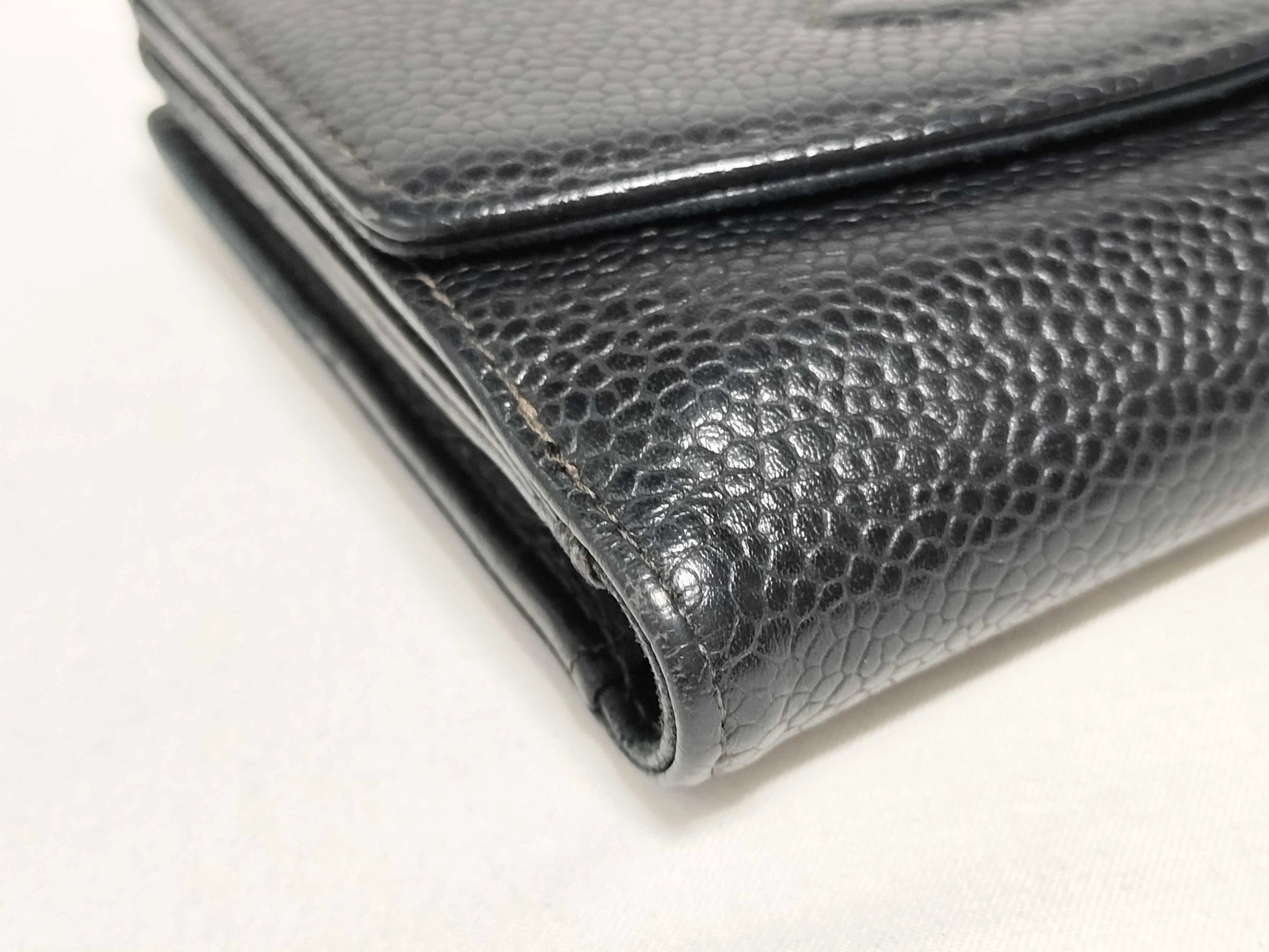 Chanel Timeless CC Bifold Wallet Caviar, Black, Leather, Wallet