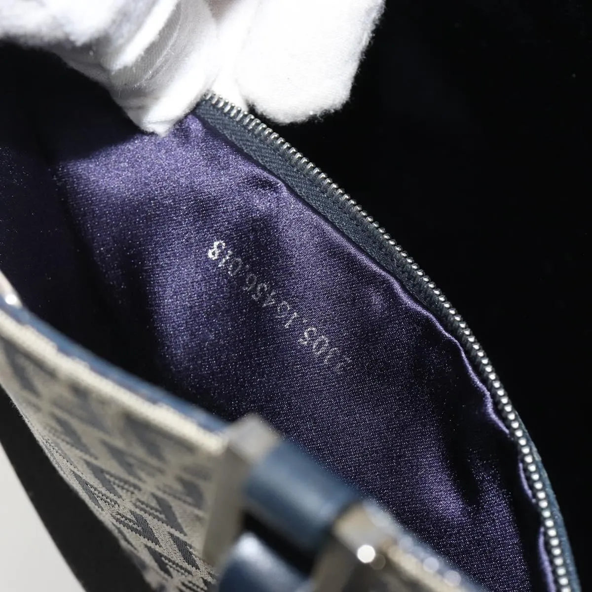 Fendi Vintage Tote Zucchino Canvas, Navy, Canvas, Tote Bag