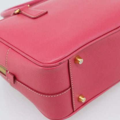 Prada Bauletto Saffiano Leather, Pink, Leather, Handbag