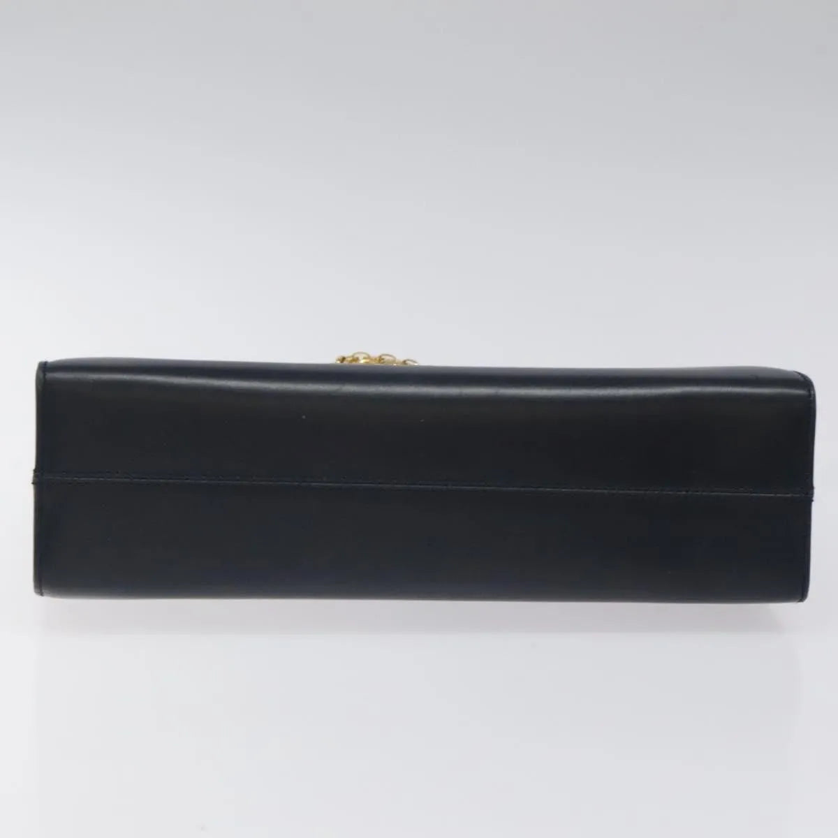 Salvatore Ferragamo Vintage Gancini Chain Leather, Navy, Leather, Shoulder Bag
