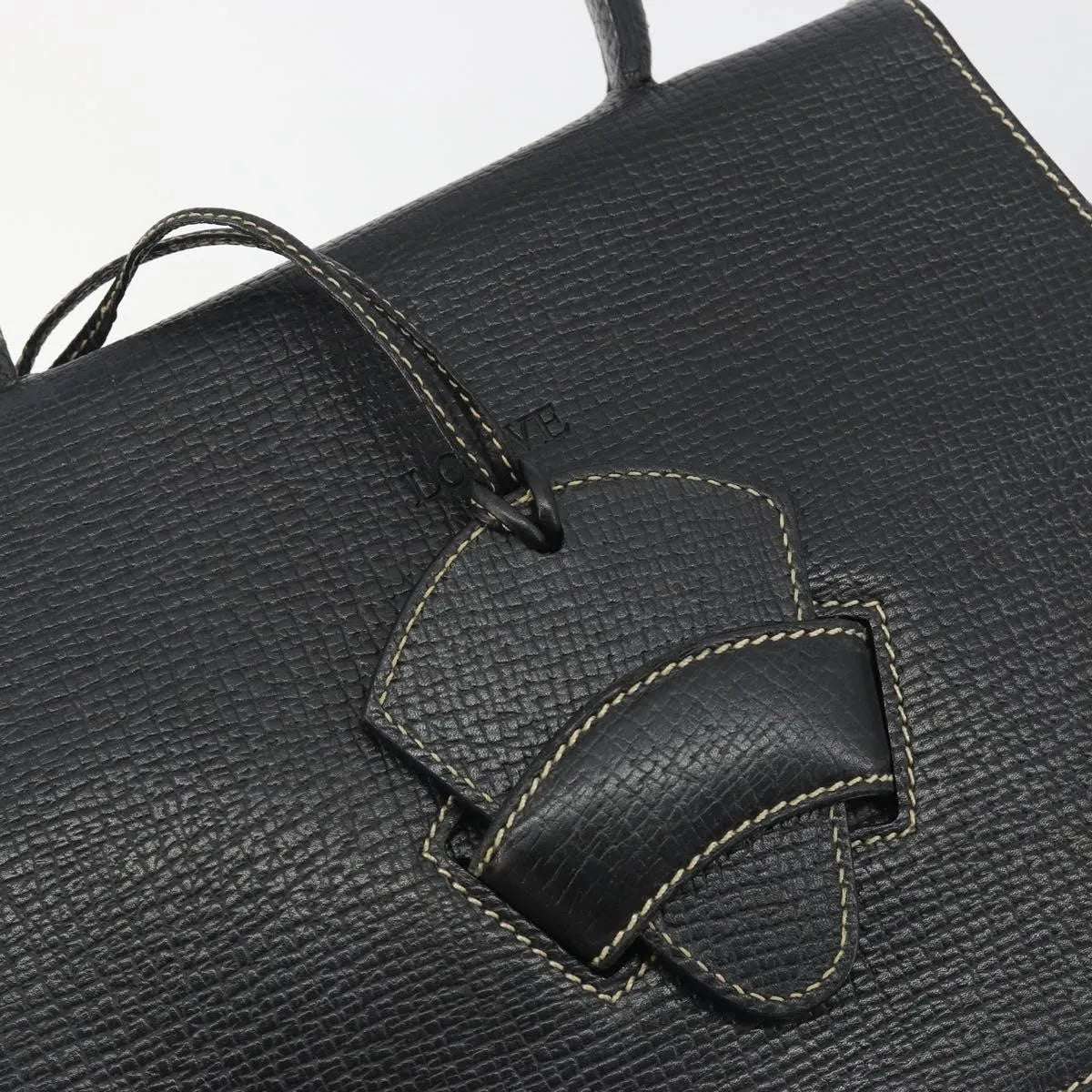 Loewe Barcelona Top handle Leather, Black, Leather, Handbag