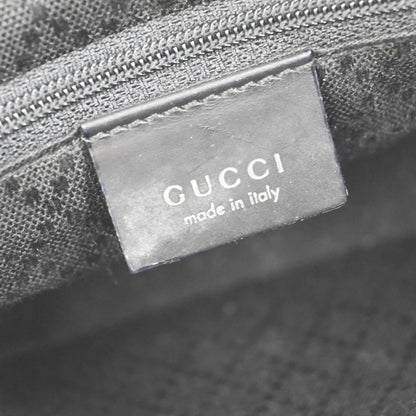 Gucci Zip Around Bowling GG Canvas and white leather, Black, Canvas, Handbag