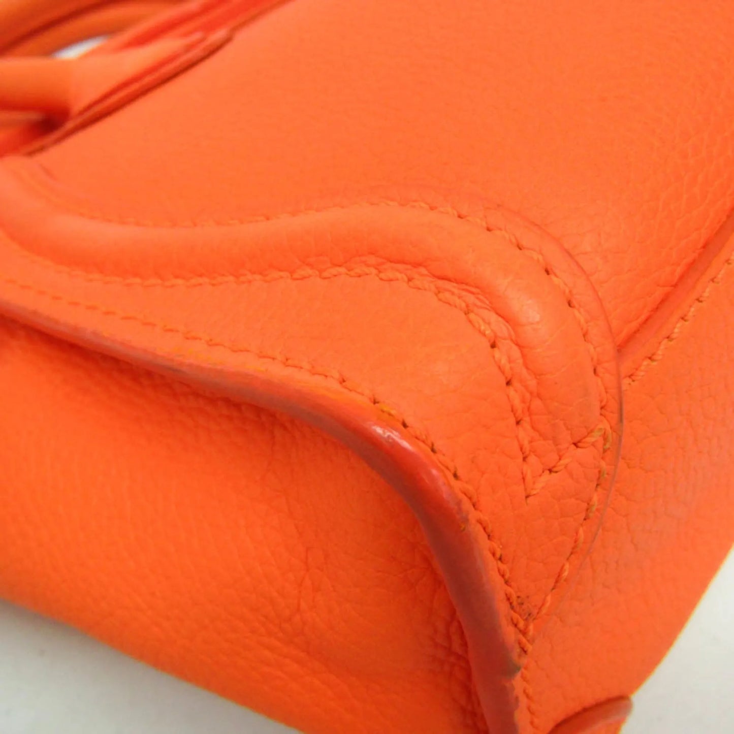 Celine Multicolor Luggage Leather, Orange, Leather, Handbag