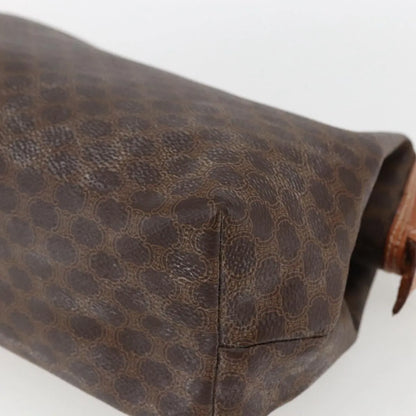 Celine Macadam Pochette Canvas, Brown, Canvas, Clutch