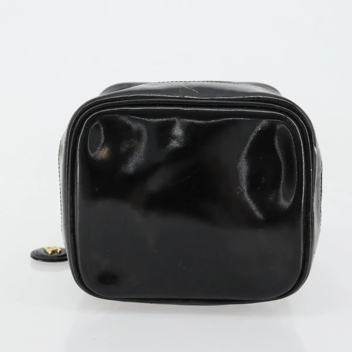 Chanel Vintage Timeless Cosmetic Case Patent, Black, Patent Leather, Handbag